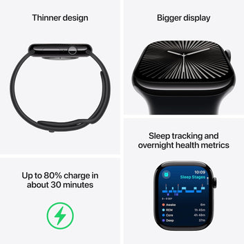 Watch Series 10 GPS 46mm Jet Black Aluminium Case With Black Sport Band